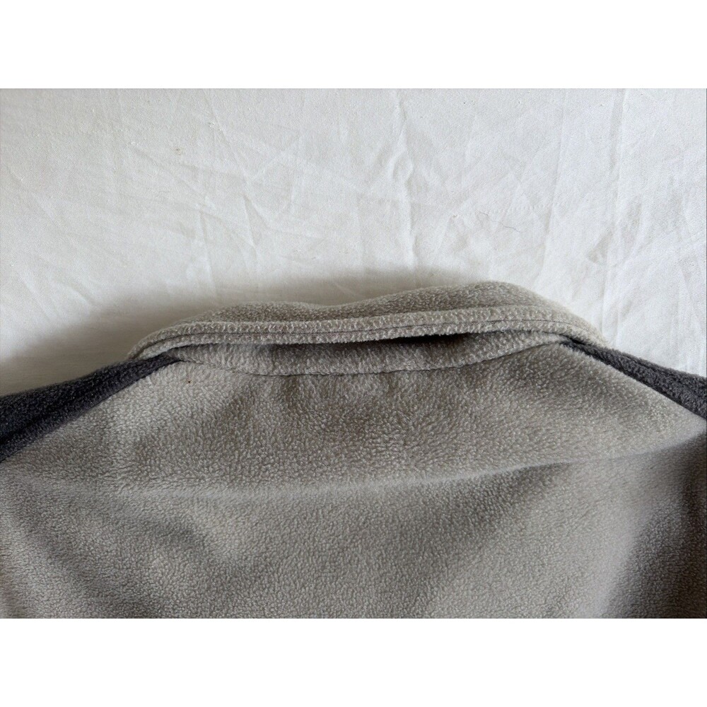 Columbia Vest Men's Large Two Tone Tan Gray Outdoor Fleece Sleeveless Zip - Picture 12 of 12